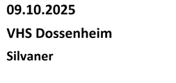 Silvaner VHS Dossenheim