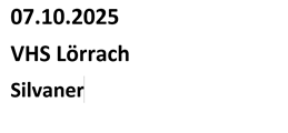 Silvaner VHS Lörrach