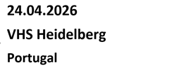 Portugal VHS Heidelberg
