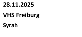 Syrah VHS Freiburg